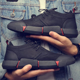 NAUSK 2020 NEW All Black Men's Leather Sneakers