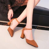 Sandals high heels Autumn Flock